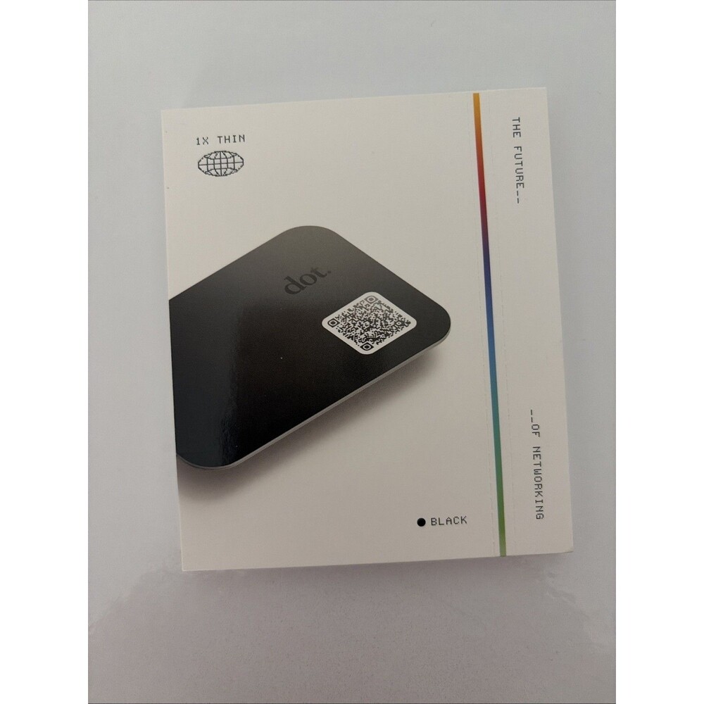dot. Networking Business Card Black- Thin DOT. CARD